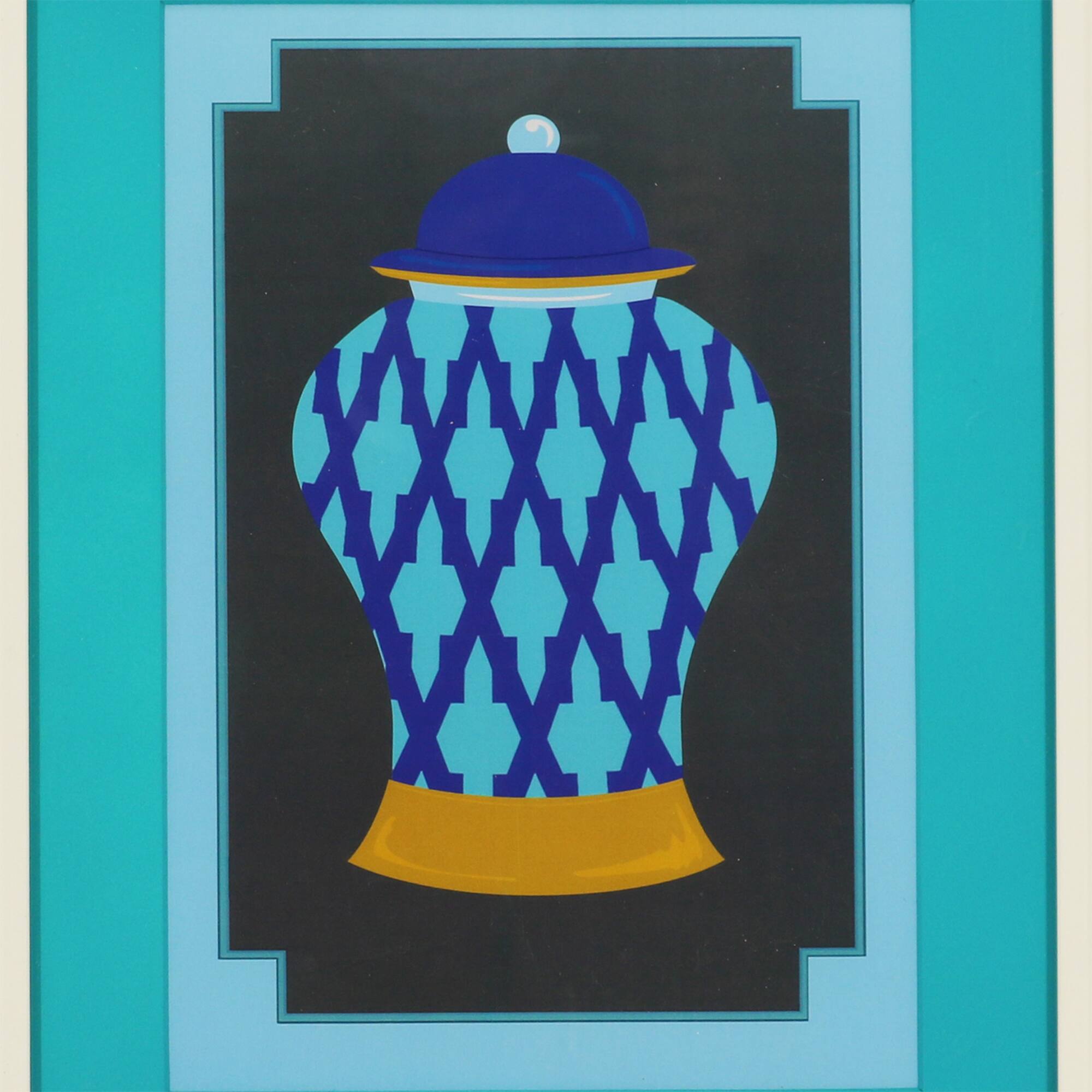 Jonathan Adler x Michaels 14.5" x 18.5" Blue Urn Wall Art